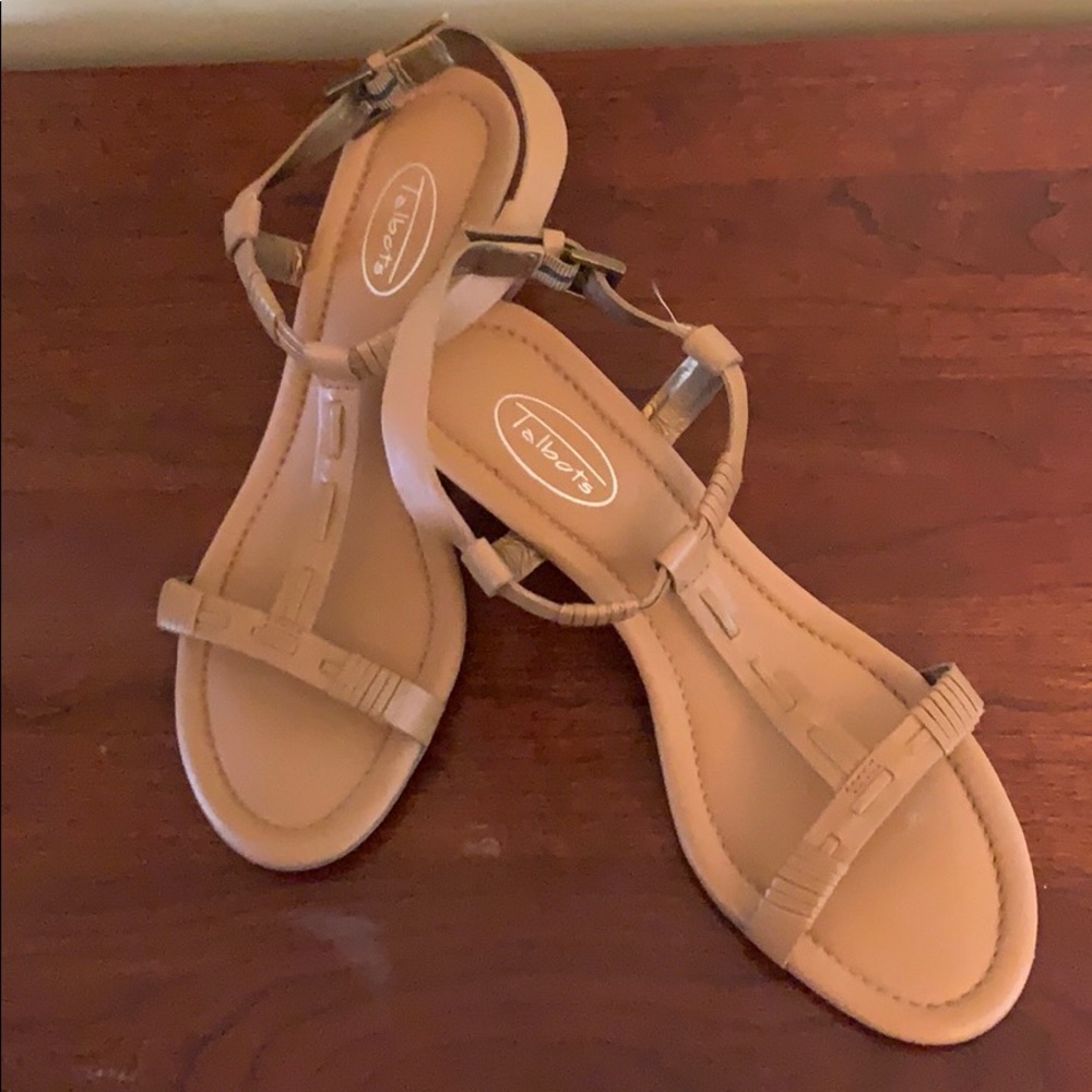 Talbots Tan Wedge Sandals